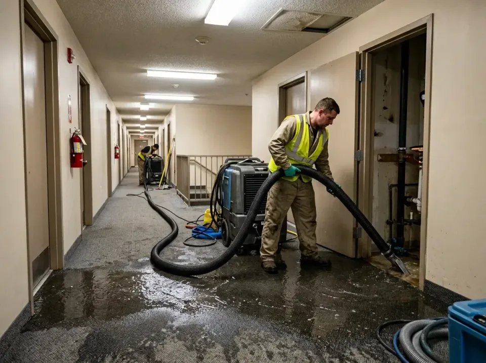 multi-unit-apartment-hallway-f-005 — frequently asked questions, Emergency Burst Pipe Water Extraction & Removal in Loganvil…